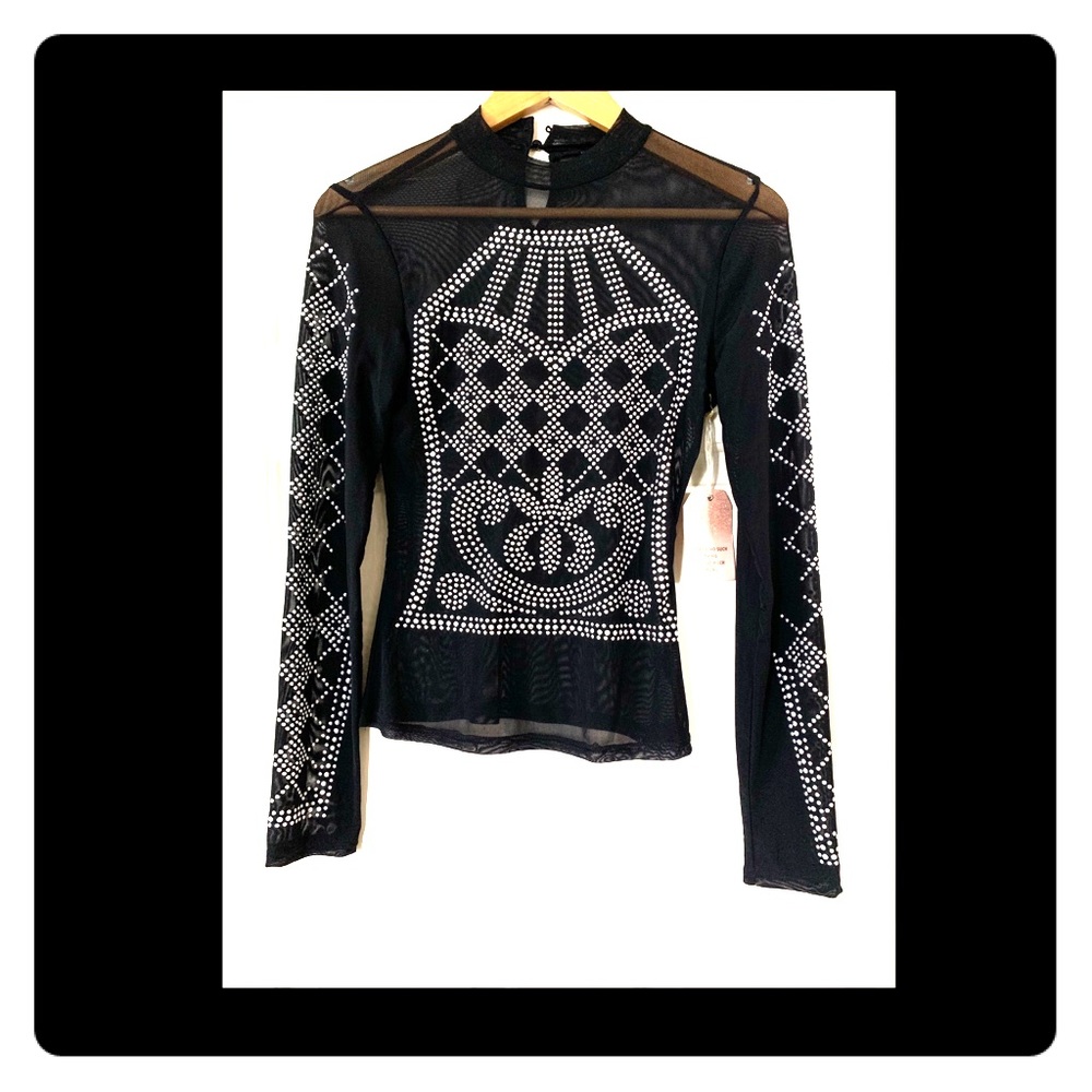 Mesh Beaded Top